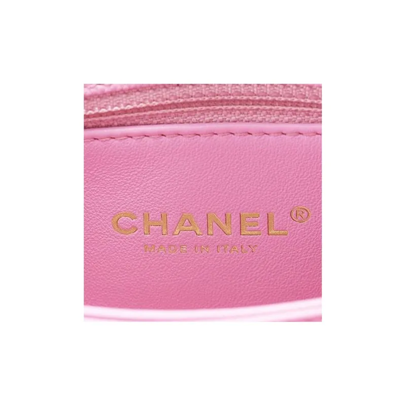 CHANEL Coco Handle23P Spring Summer Litchi Grain Cow Leather Handbag, Shoulder Bag, Crossbody Bag Trumpets Women's Pink-7