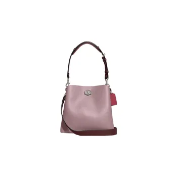 COACH Willow Leather Bucket Bags Shoulder Bag Crossbody Bag Medium Size Women's Purple