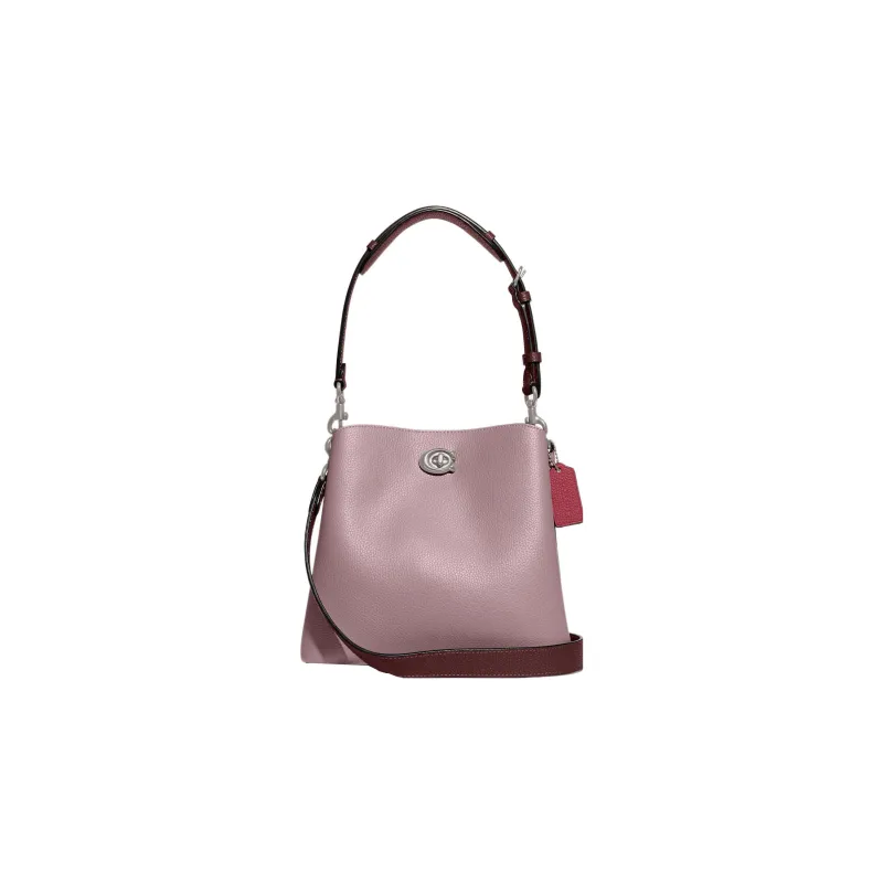 COACH Willow Leather Bucket Bags Shoulder Bag Crossbody Bag Medium Size Women's Purple-0
