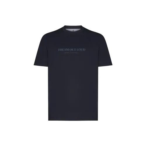 Brunello Cucinelli T-Shirts Men Marine Blue