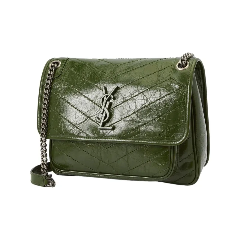 SAINT LAURENT Niki Suede Hobo Bag Handbag Shoulder Bag Women's Jasper-1