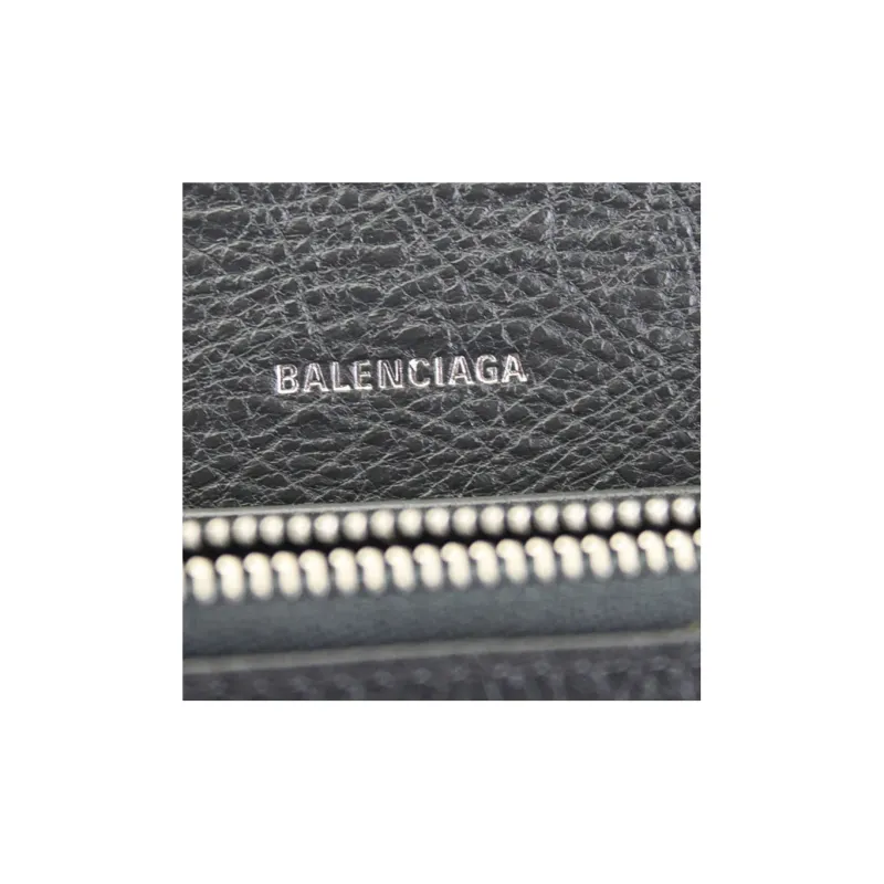 Balenciaga Cow Leather Wallet Women's Marine Blue-3