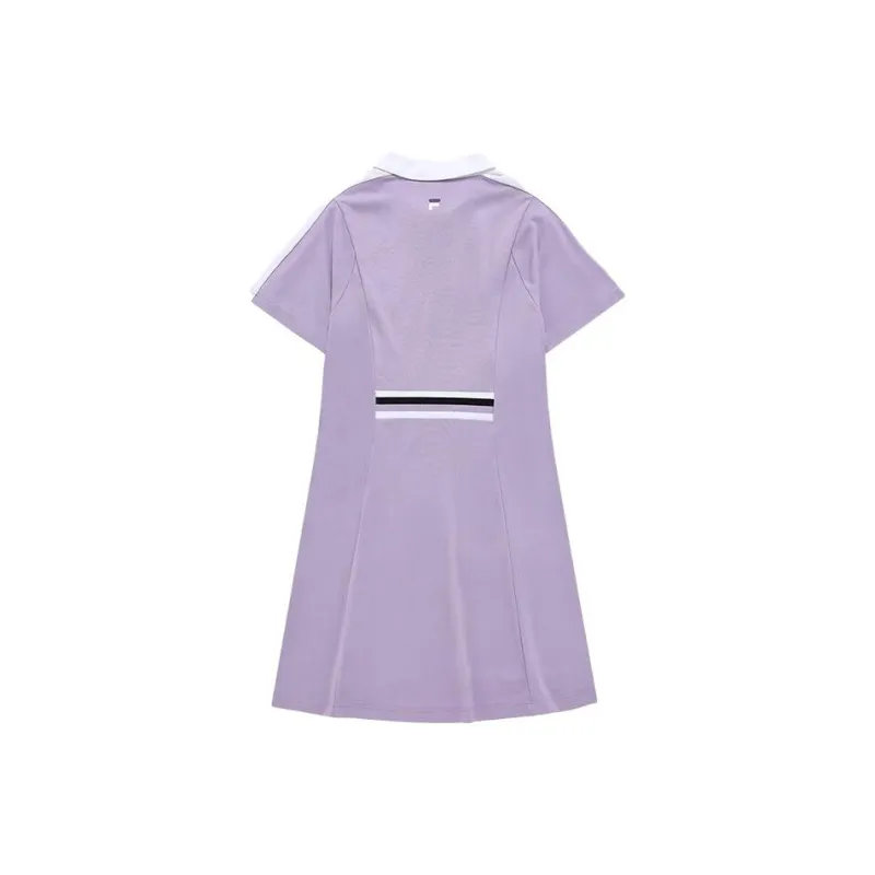 FILA FUSION Short Sleeved Dress Women's Perfume Purple-1
