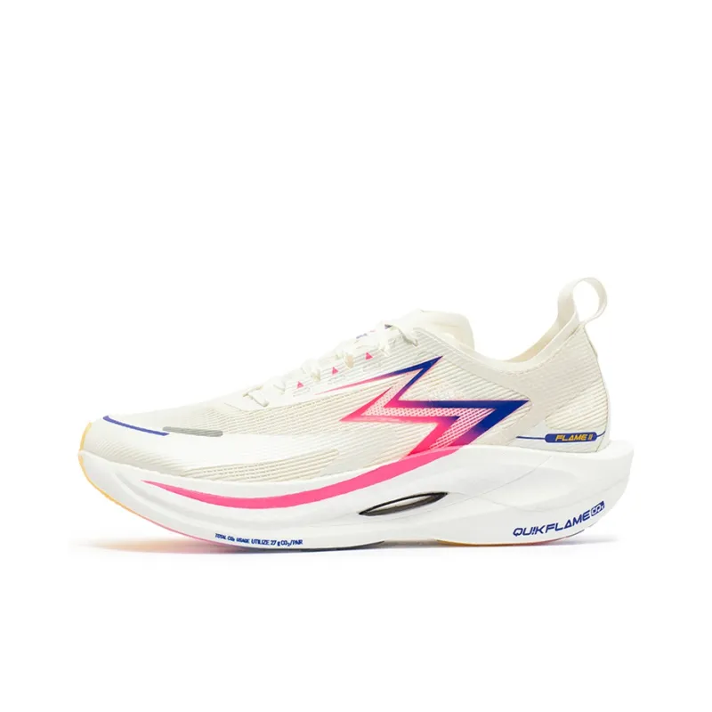 361° Fly Burn 2.5 Anti-Slip And Wear-Resistant Breathable Low-Top Running Shoes Unisex Pink White-0