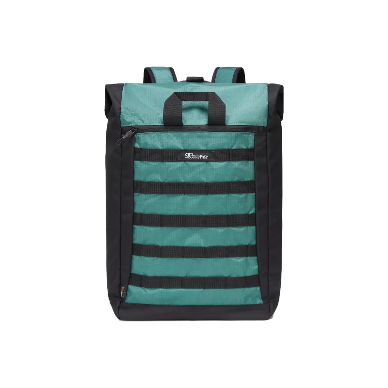 Champion Fabric Backpack Tubas Unisex White Patchwork/Black/Green-0