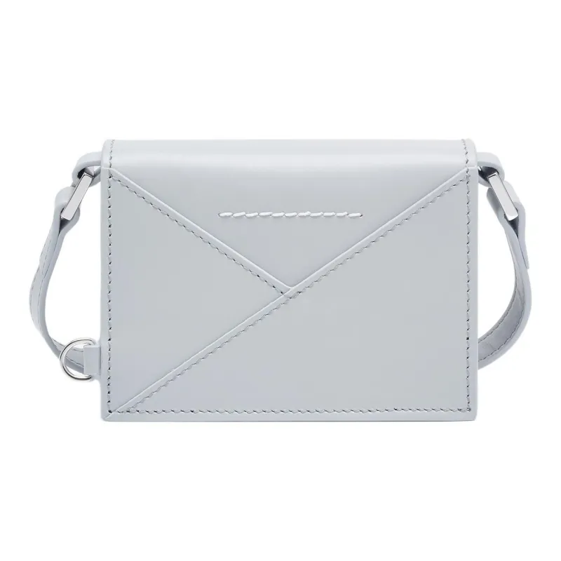 MM6 Maison Margiela Leather Shoulder Bag Crossbody Bag Women's Gray-2