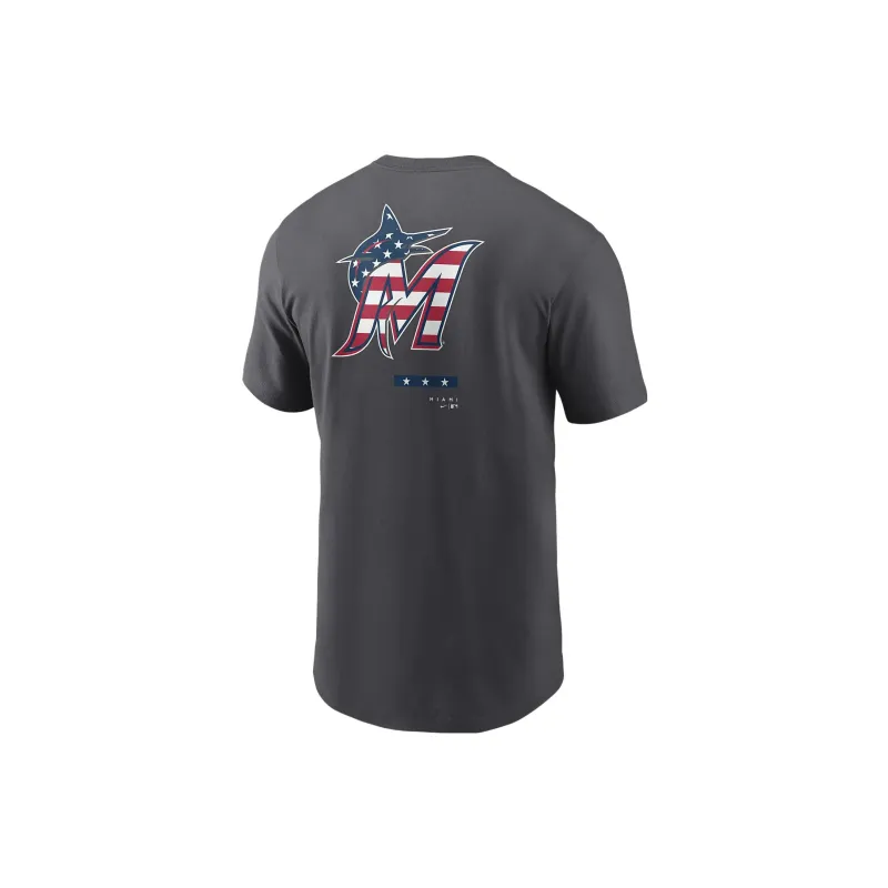 Nike Miami Marlins T-Shirts Men Black-1
