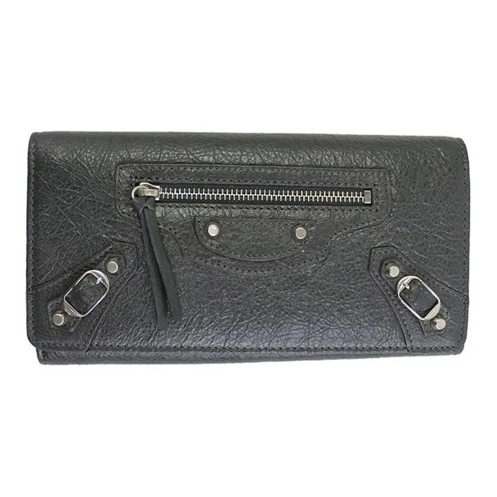 Balenciaga Cow Leather Wallet Women's Marine Blue-0