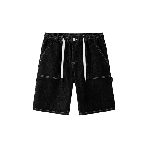 FAIRWHALE Denim Shorts Unisex Black