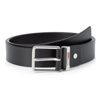 Tommy Hilfiger Cow Leather Leather Belts Men's Black 3.5cm