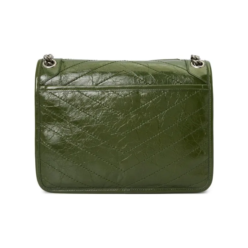 SAINT LAURENT Niki Suede Hobo Bag Handbag Shoulder Bag Women's Jasper-3