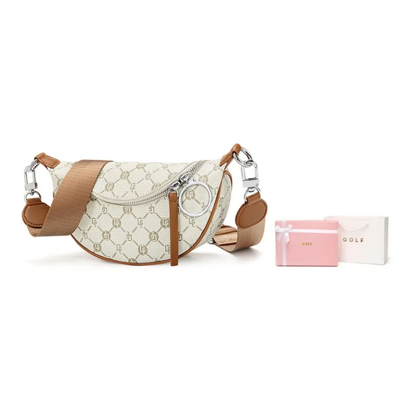 GOLF Synthetic Leather Saddle Bag, One Shoulder Crossbody Bag, Sling Bag Trumpets Women's Multicolor-4