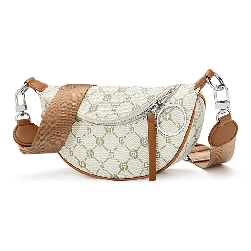 GOLF Synthetic Leather Saddle Bag, One Shoulder Crossbody Bag, Sling Bag Trumpets Women's Multicolor-2
