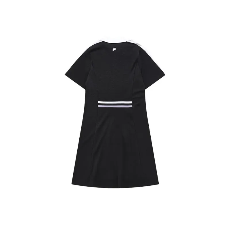 FILA FUSION Short Sleeved Dresses Women's Pitch Black-1