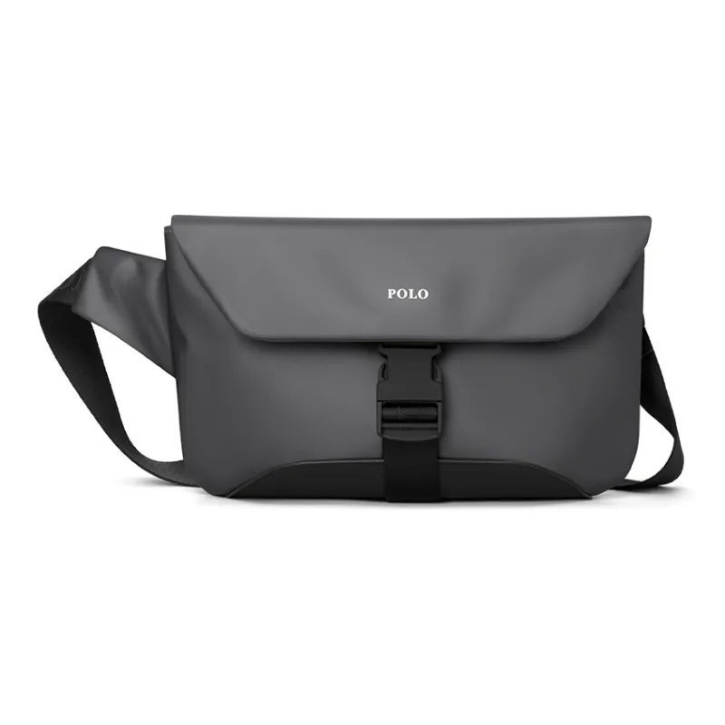 POLO Fabric Crossbody Bag, Men's Shoulder Bag Medium Size Men's Dark Gray-1