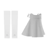 White Sleeve Covers+Gray Face Masks