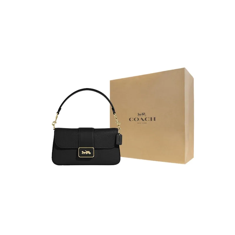 COACH Grace Cow Leather With Split Cow Leather Portable Crossbody Bag Shoulder Bag Mini Women's Black-7