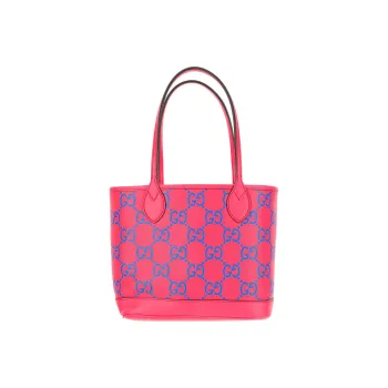 GUCCI Leather Tote Bag, Shopping Bag, Shoulder Bag, Handbag Trumpets Women's Red