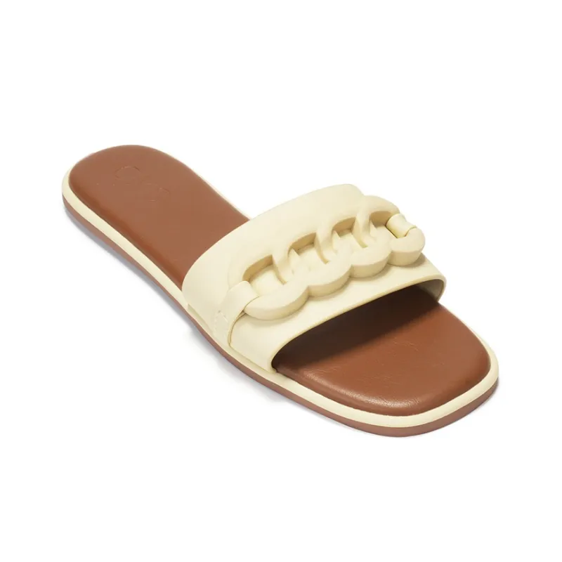 OMS Slide Slippers Women's Black/Beige-14
