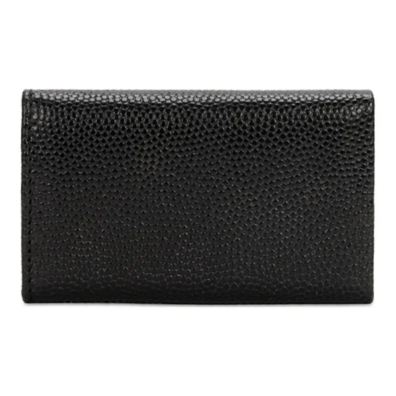 FERRAGAMO Grained Leather Coin Purses Wallets Regular Women's Black-2
