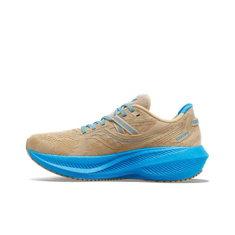 Saucony Triumph 20 Anti-Slip Wear-Resistant Low-Top Running Shoes Women's Beige Yellow-0