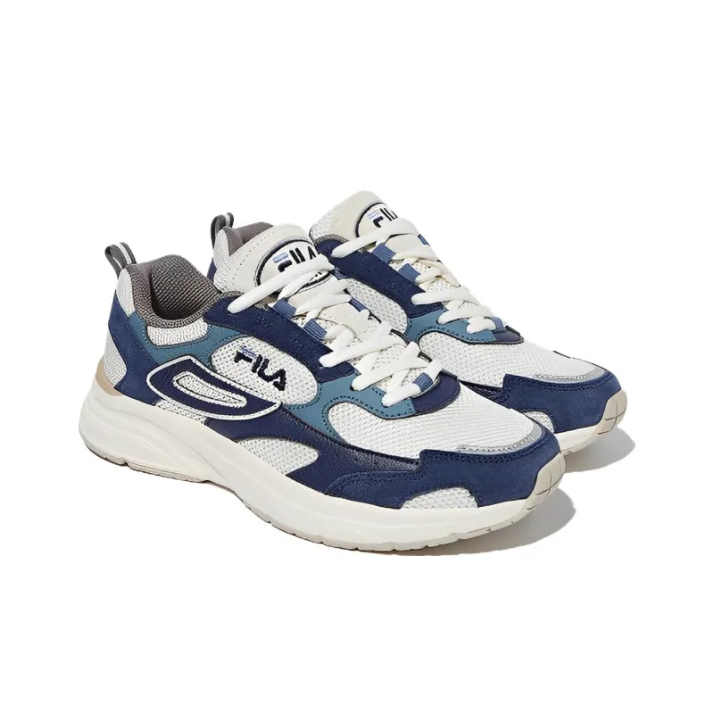 FILA Rayplyde V2 Cushioning, Wear Resistant Low Top Casual Shoes Unisex Blue White Korean Style-2