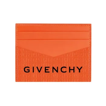 Givenchy 4G Calfskin Card Holder Card Holder Men's Orange