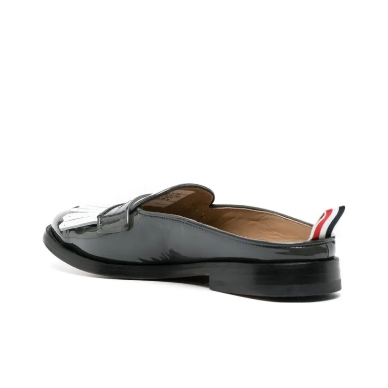 THOM BROWNE Kilt Varsity Slip On Penny Loafers Women's-3