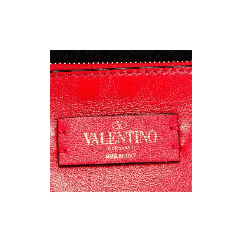 Valentino Leather Crossbody Bag Shoulder Bag Women's Black-4