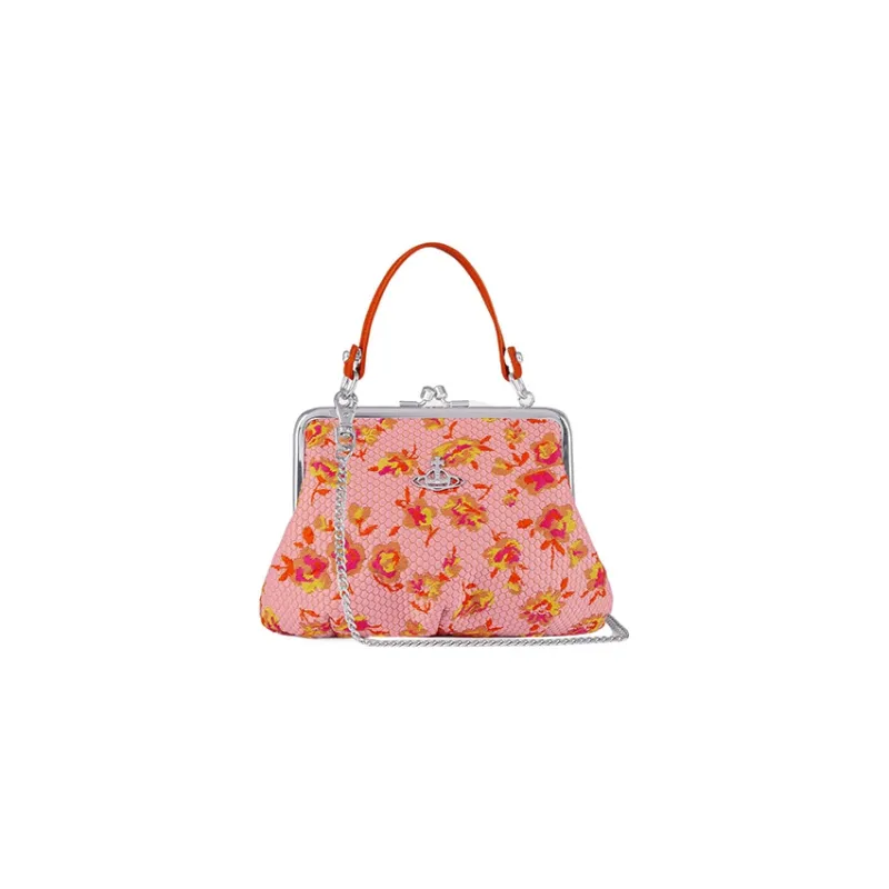 Vivienne Westwood Polyester Shoulder Bag, Crossbody Bag, Handbag Wallet Women's Pink-1