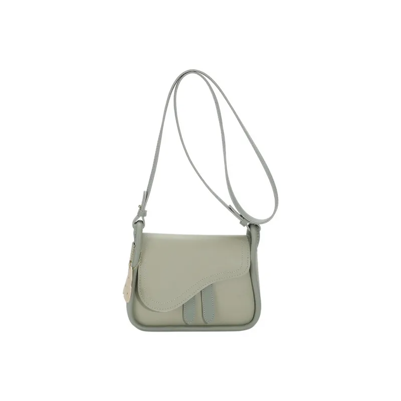 JANE KLAIN PU Saddle Bag Shoulder Bag Crossbody Bag Small Size Women's White/Green/White & Brown/Black-9