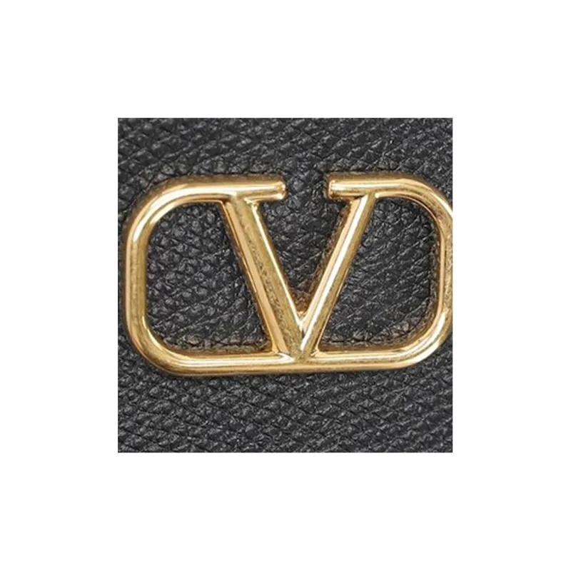 Valentino Leather Coin Purse Women's Black-2