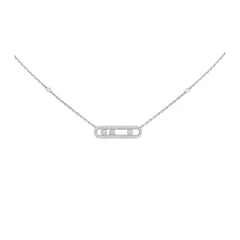 MESSIKA 18K White Gold, Diamond Necklaces Women's Silver