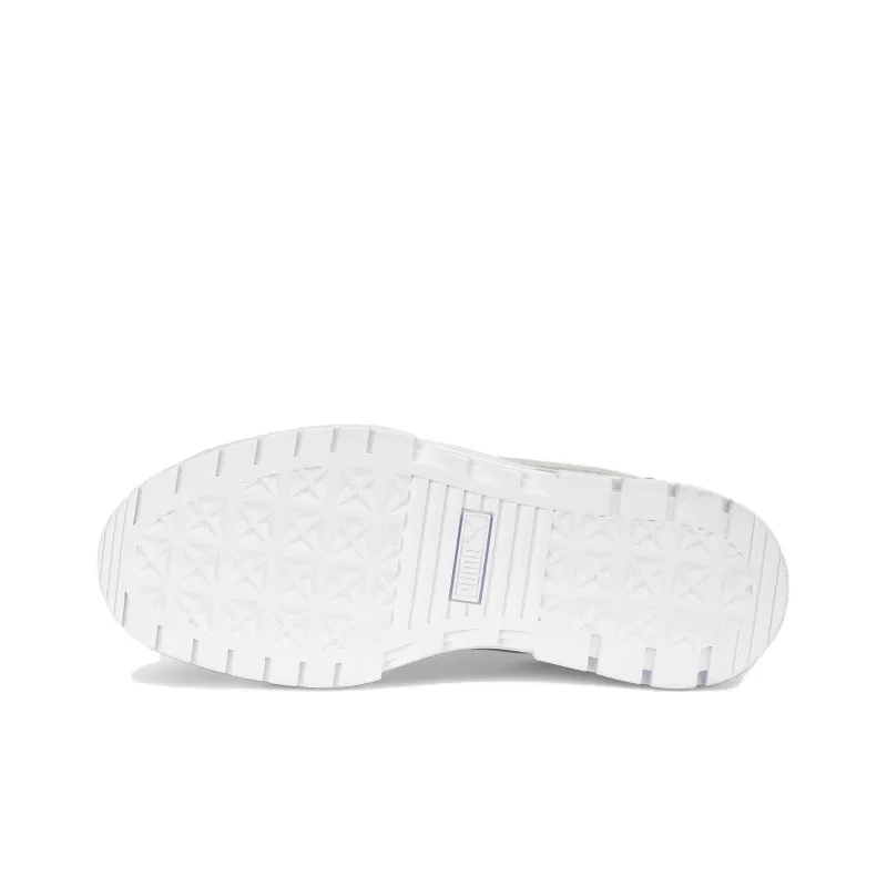 PUMA Mayze Brighter Days Anti Slip Wear Resistant Low Top Skateboard Shoes Women's White Gray Pink-5