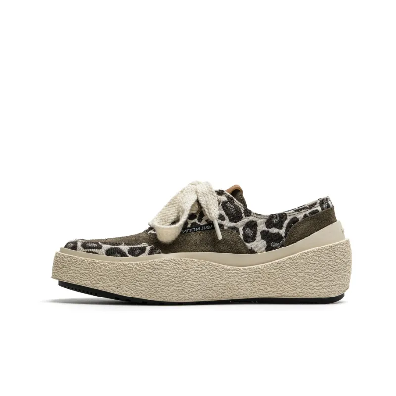 VAILMOON Yuan Shen Collection Stylish Skateboarding Shoes Unisex Leopard Print Green-0