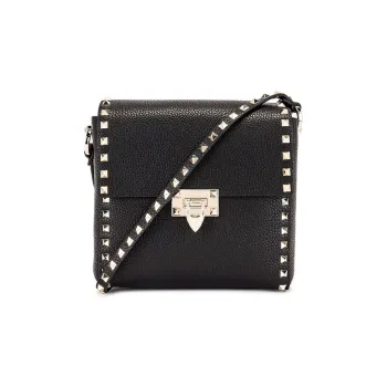 Valentino Leather Crossbody Bag Shoulder Bag Women's Black