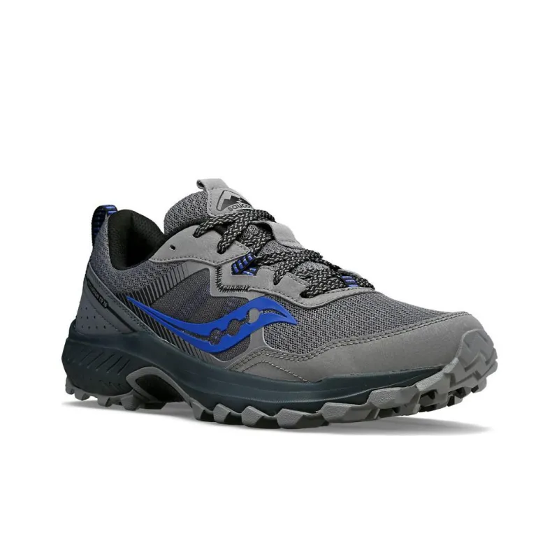 Saucony Excursion TR16 Long Hike Anti-Slip Wear-Resistant Low-Top Running Shoes Men's Gray Blue-1