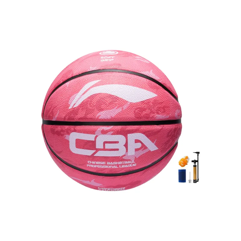 LiNing Rubber Basketball Pink Size 7 5 Size Training Women's-18
