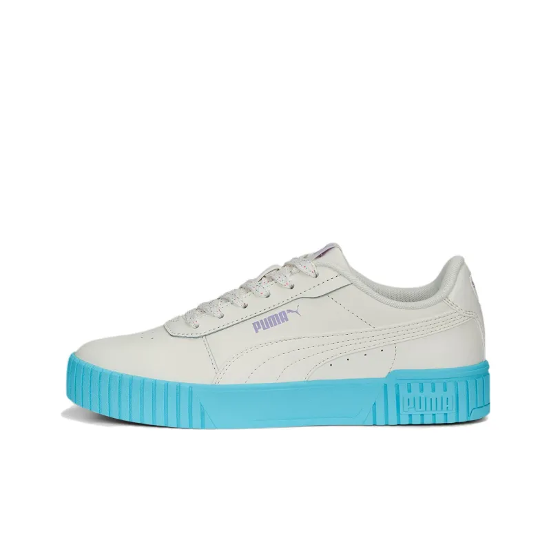 PUMA Carina 2.0 Yummy Anti Slip Wear Resistant Low Top Skateboard Shoes Women's White Blue-0