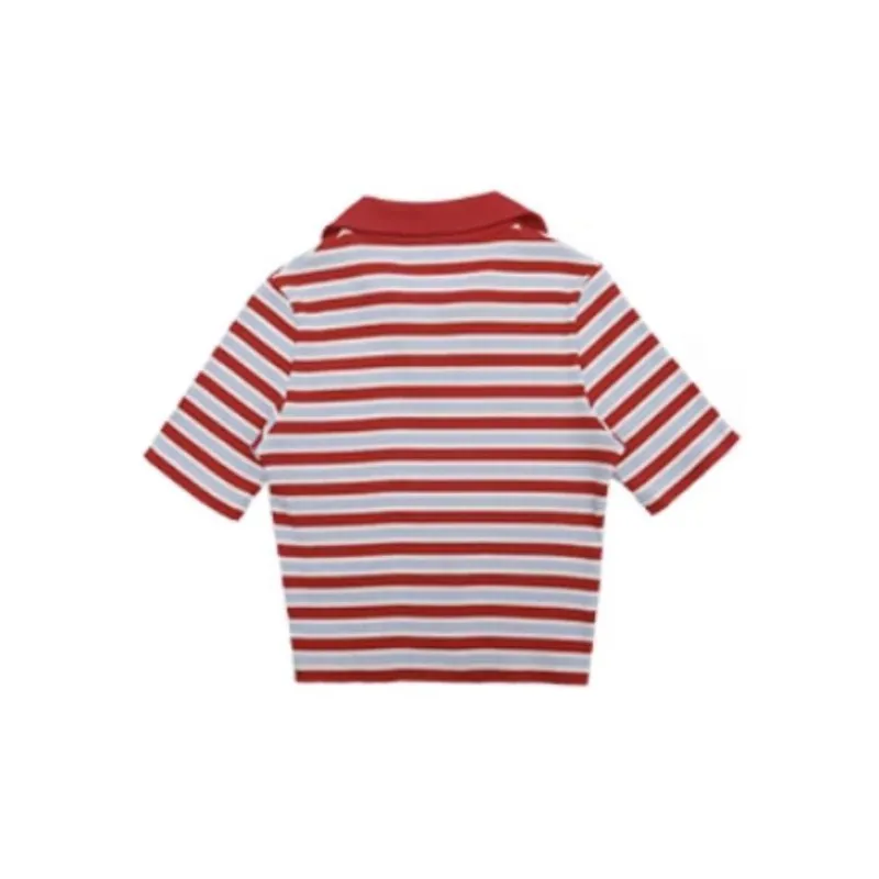Nerdy Crop Tops Women's Red-1
