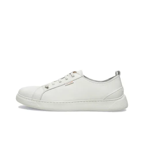 Hush Puppies Skateboard Shoes Men Low-Top White