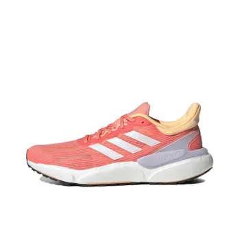 Adidas Solarboost 5 Anti Slip Wear Resistant Low Top Running Shoes Women's Pink White
