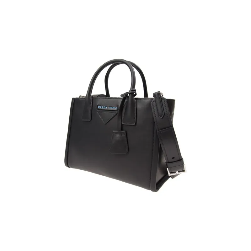 PRADA Calfskin Shoulder Bag Crossbody Bag Handbag Women's Black-1