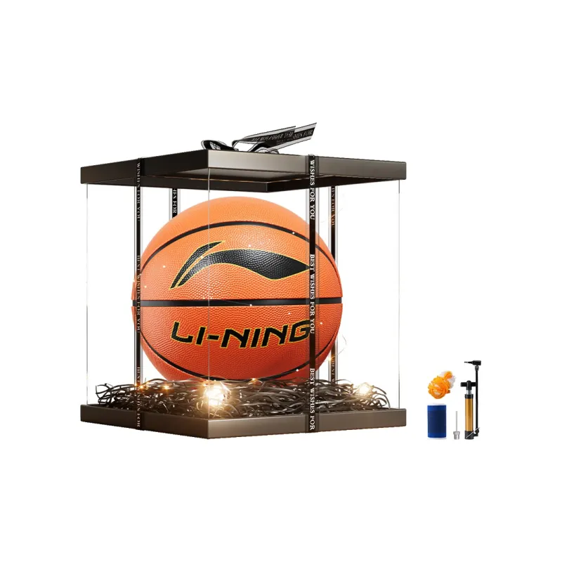 LiNing Rubber Basketball Red Brown Size 7 Training-5