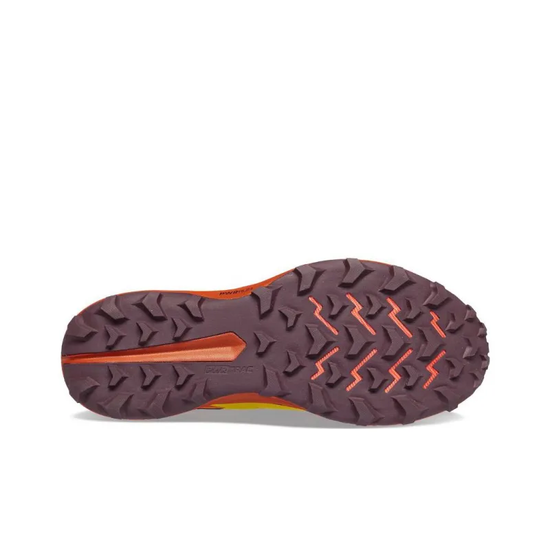 Saucony Peregrine 13 Peregrine Falcon 13 Anti Slip Wear Resistant Low Top Running Shoes Men's Yellow Orange-3