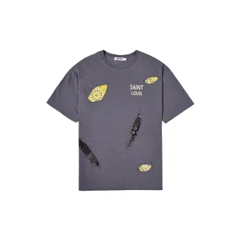 SSSAINT LOUIS T Shirts Unisex Washed Gray