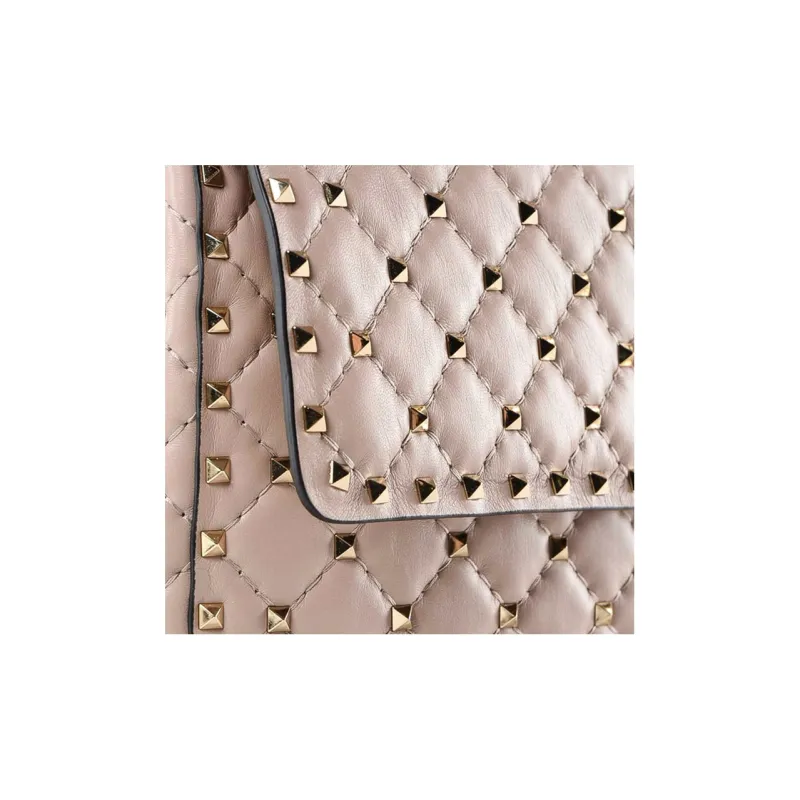 Valentino Leather Portable Crossbody Bag Shoulder Bag Regular Women's Light Pink-4