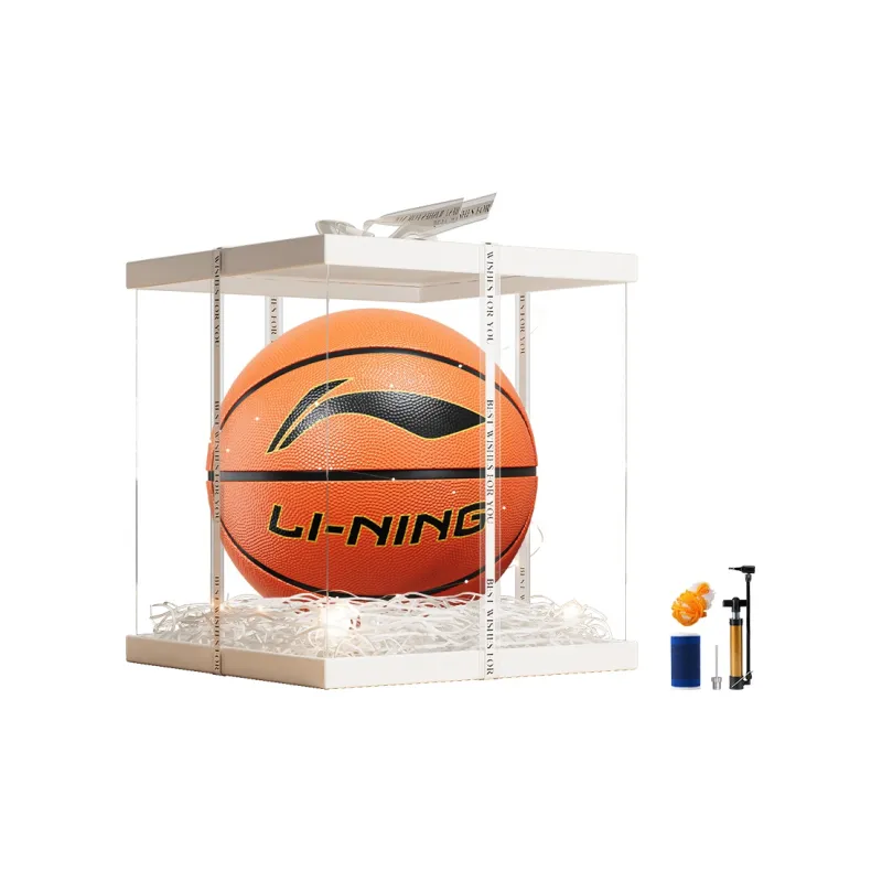 LiNing Rubber Basketball Red Brown Size 7 Training-15