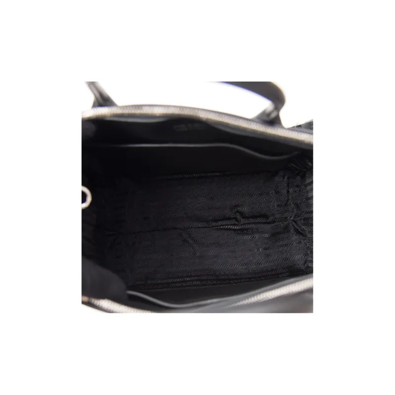 PRADA Calfskin Shoulder Bag Crossbody Bag Handbag Women's Black-5