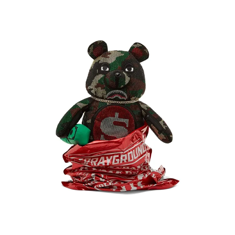 SPRAYGROUND Polyester Backpack Large Size Unisex Gray Green-2